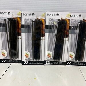 4 Packs of Bonny Stir Sticks 22 per pack.